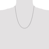 14k White Gold 1mm Round Open Link Cable Chain