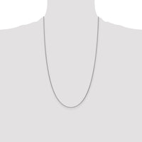 14k White Gold 1mm Round Open Link Cable Chain