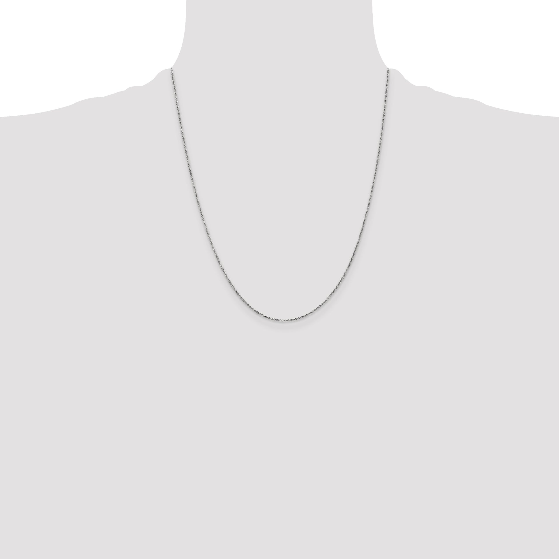 14k White Gold .9mm Cable with Lobster Clasp Chain