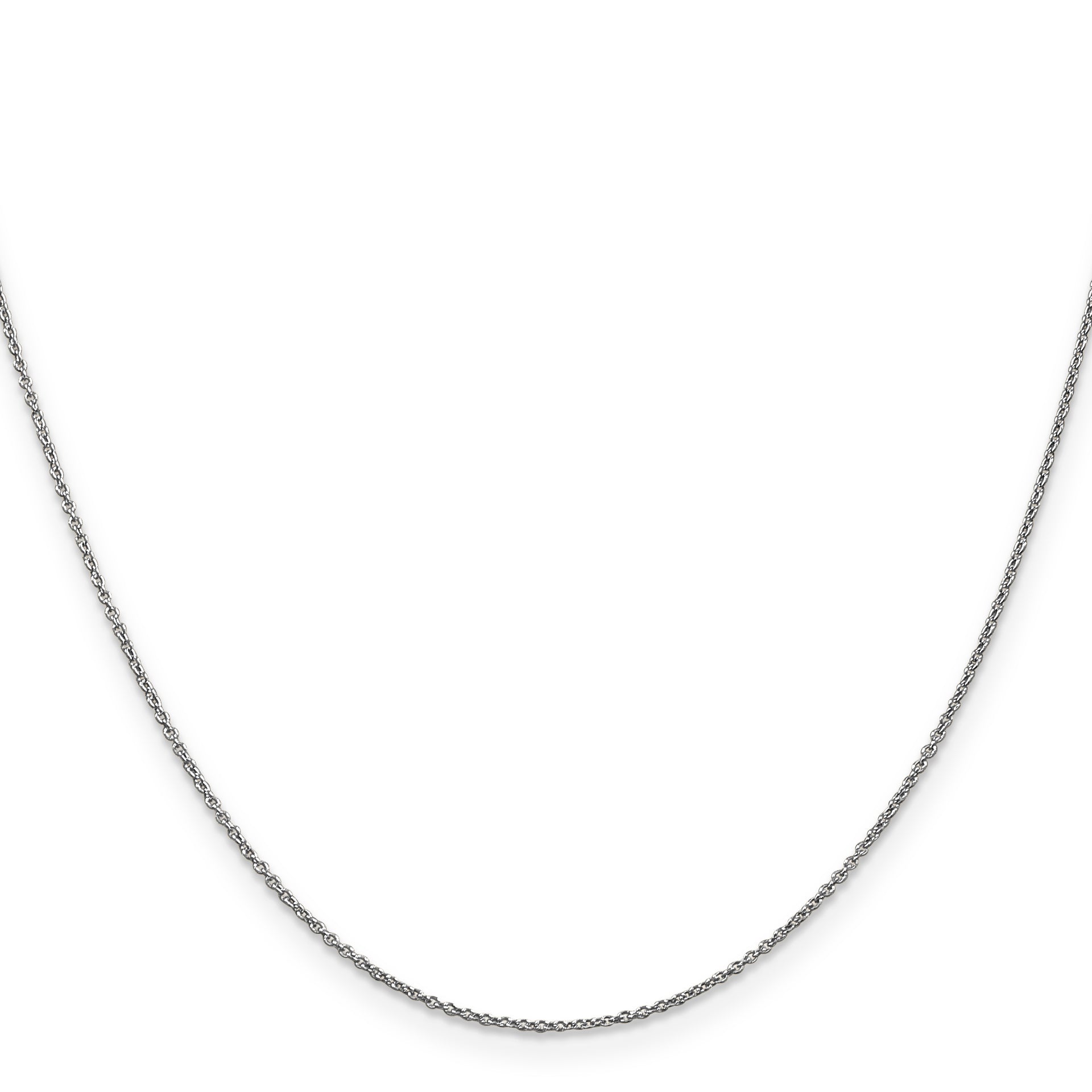 14k White Gold .9mm Cable with Lobster Clasp Chain