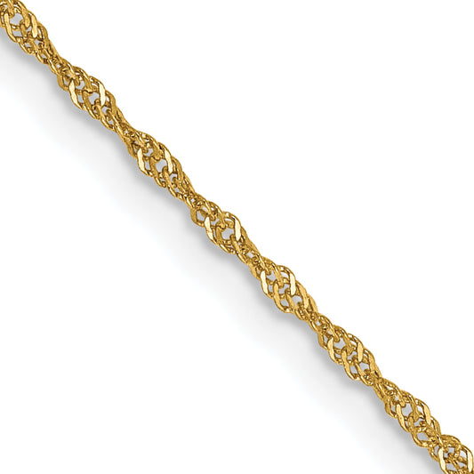 14k 1.10mm Singapore Chain