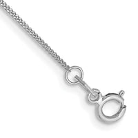 14k White Gold .9mm Curb Chain Anklet