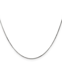 14k White Gold .9mm Curb Pendant Chain