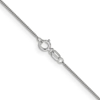 14k White Gold .9mm Curb Pendant Chain