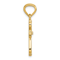 14k Diamond Accented Cross Pendant
