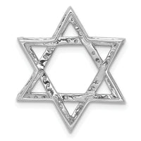14k White Gold 5/8ct. Diamond Star of David Chain Slide