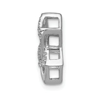 14k White Gold 1/8ct. Diamond Star of David Chain Slide