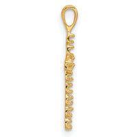 14k Latin Cross Pendant Mounting