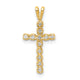 14k AA Diamond Latin Cross Pendant