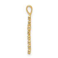 14k AA Diamond Latin Cross Pendant