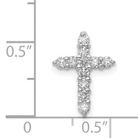 14k White Gold AA 1/3ct. Diamond Cross Pendant