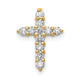 14k AA 1/3ct. Diamond Cross Pendant