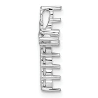 14k White Gold 3/4ct Cross Chain Slide Mounting