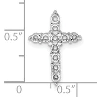 14k White Gold 3/4ct Cross Chain Slide Mounting