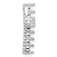 14k White Gold 1ct Cross Chain Slide Mounting