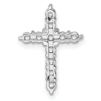 14k White Gold 1ct Cross Chain Slide Mounting