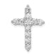 14k White Gold AA 1ct. Diamond Cross Chain Slide