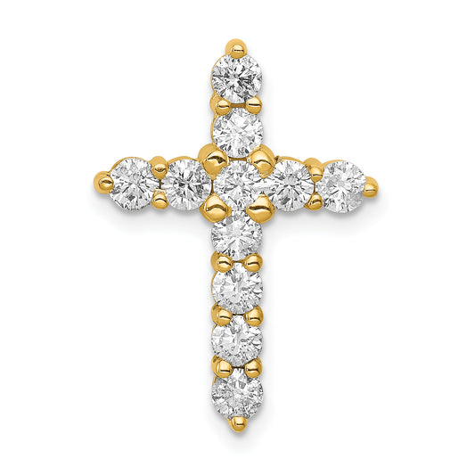 14k AA 1ct. Diamond Cross Chain Slide