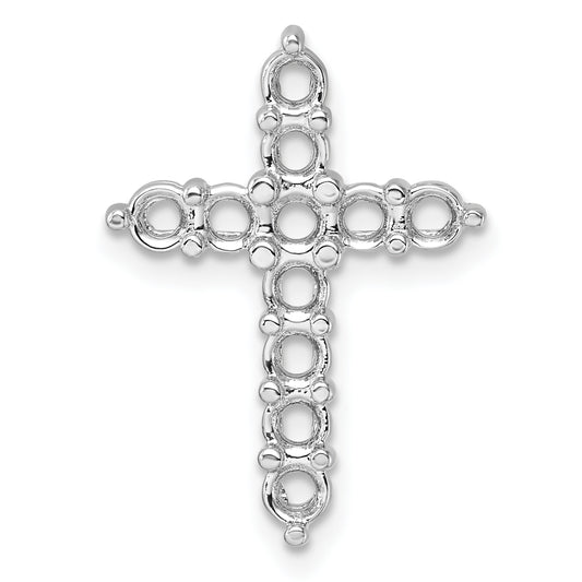 14k White Gold 1 1/4ct Cross Pendant Mounting