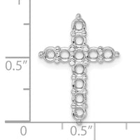 14k White Gold 1 1/4ct Cross Pendant Mounting