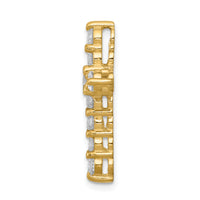 14k AA 1.25ct. Diamond Cross Chain Slide