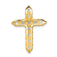 14k AA 1.25ct. Diamond Cross Chain Slide