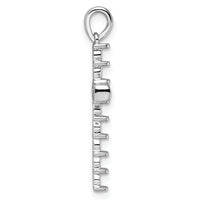 14k White Gold Latin Cross Pendant Mounting
