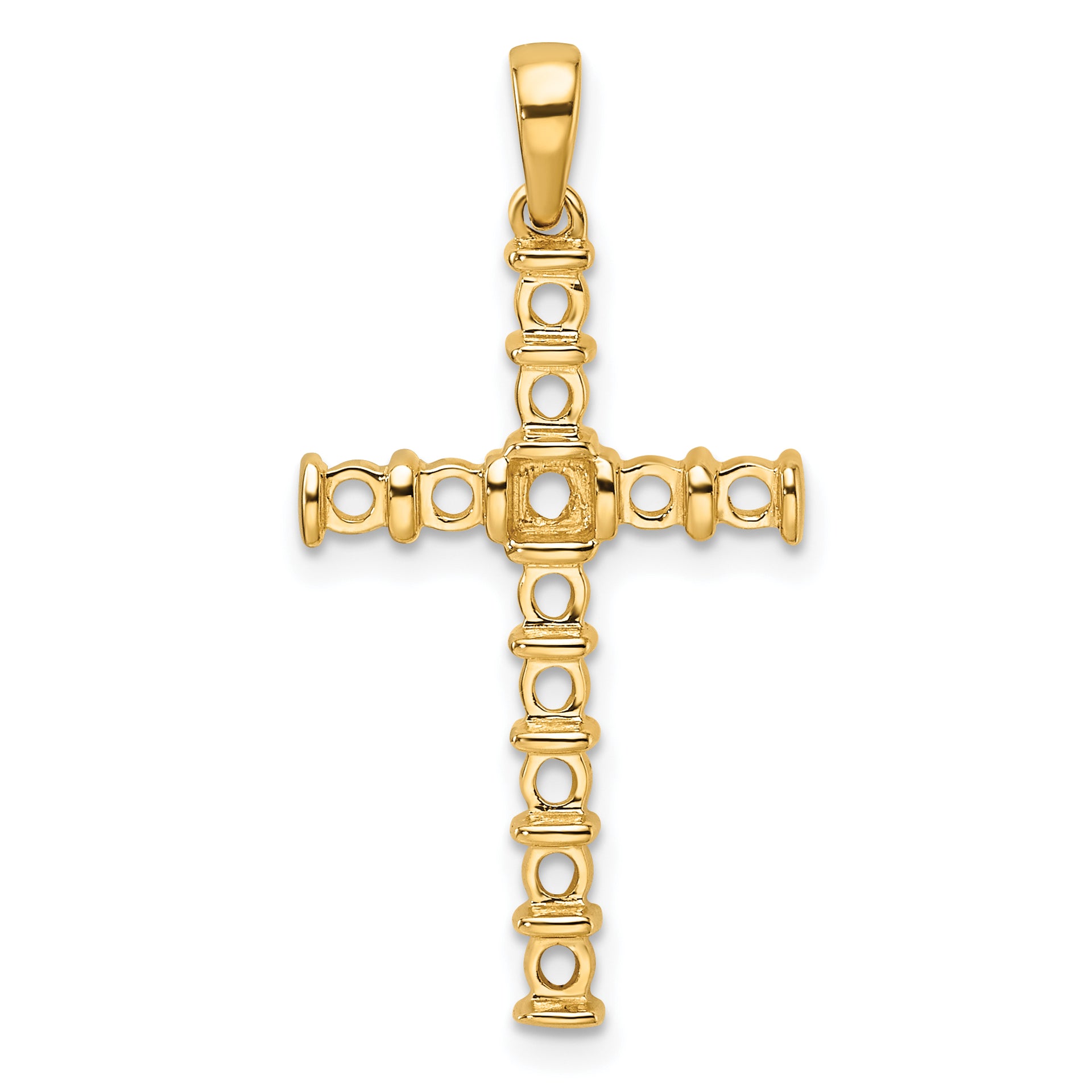 14k Latin Cross Pendant Mounting