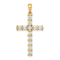 14k A 3/4ct. Diamond Latin Cross Pendant