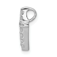 14k White Gold 1/5ct. Diamond Latin Cross Chain Slide