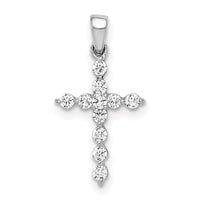 14k White Gold 1/4ct. Diamond Cross Pendant