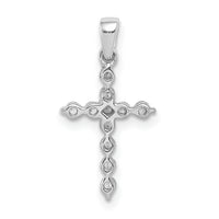 14k White Gold 1/4ct. Diamond Cross Pendant
