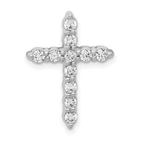 14k White Gold 1/2ct. Diamond Cross Chain Slide