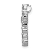 14k White Gold 1/2ct. Diamond Cross Chain Slide