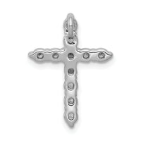 14k White Gold 1/2ct. Diamond Cross Chain Slide