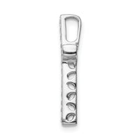 14k White Gold Diamond Cross Slide Pendant