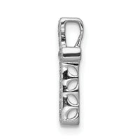 14k White Gold 1/6ct. Diamond Latin Cross Chain Slide