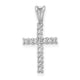 14k White Gold 1/6ct. Diamond Latin Cross Pendant