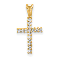 14k 1/6ct. Diamond Latin Cross Pendant