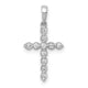 14k White Gold 1/10ct. Diamond Cross Pendant