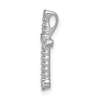14k White Gold 1/5ct. Diamond Cross Chain Slide