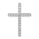 14k White Gold Diamond Cross Pendant