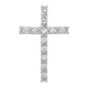 14k White Gold Diamond Latin Cross Pendant