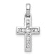 14k White Gold 1/6ct. Diamond Latin Cross Pendant