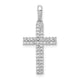 14k White Gold 1/4ct. Diamond Cross Pendant