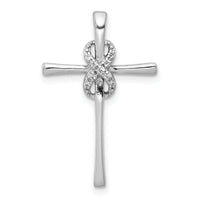 14k White Gold .03ct. Diamond Infinity Cross Chain Slide