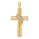 14k AA Diamond Cross Pendant