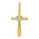 14k Diamond Cross w/Heart Pendant