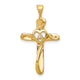 14k AA Diamond Cross Pendant