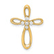 14k 1/10ct. Diamond Cross Chain Slide